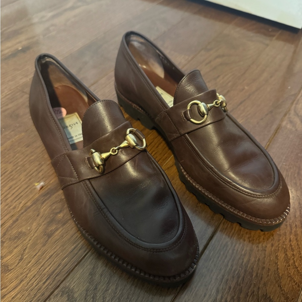 Vintage Italian Brown Leather Loafers